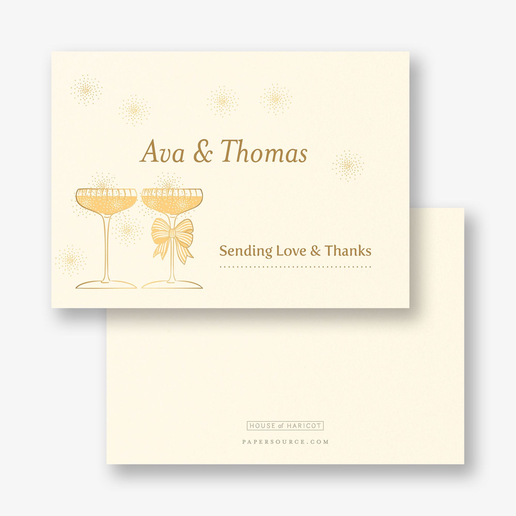 Champagne Glasses Foil Thank You Card - Image 2