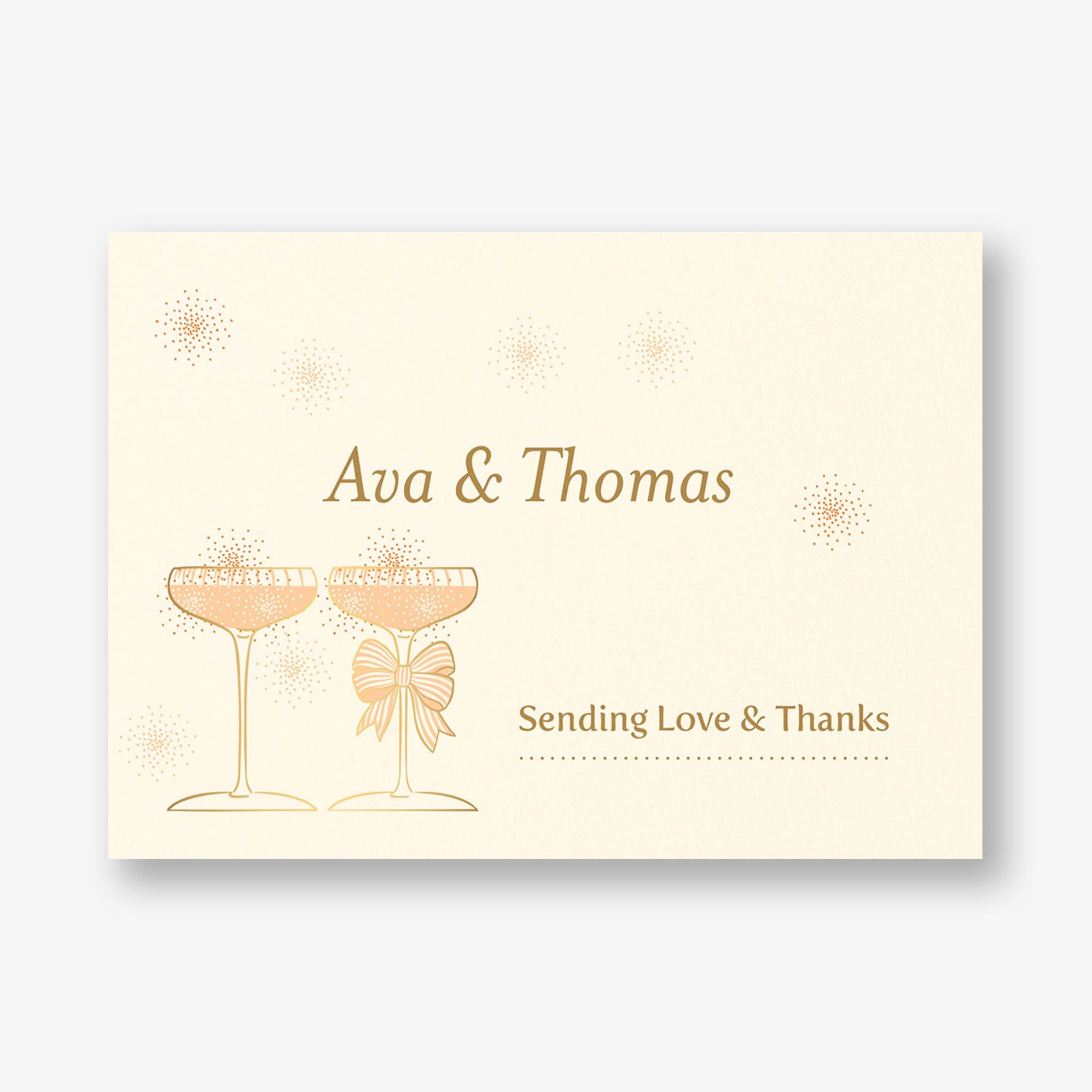 Champagne Glasses Foil Thank You Card - Image 4