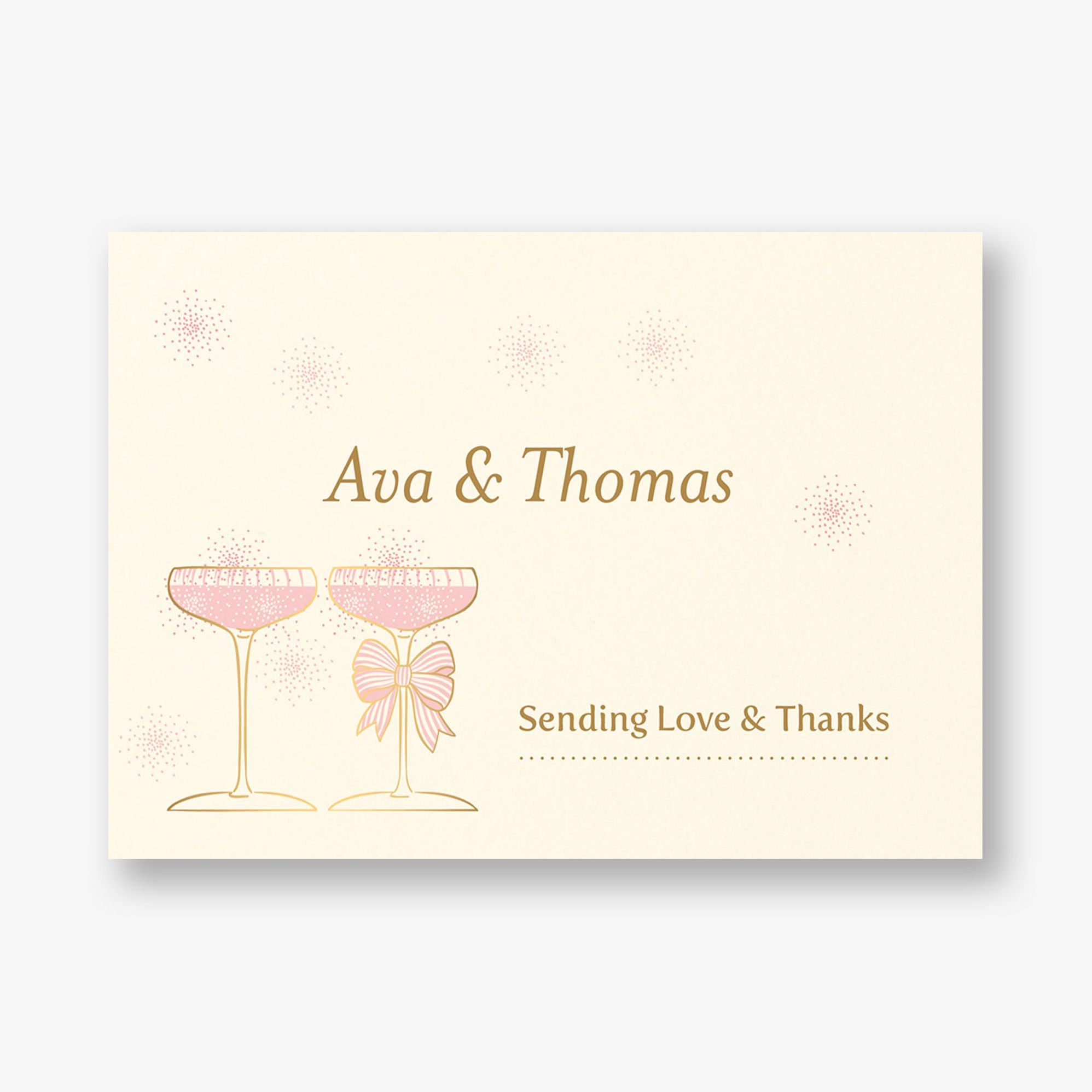 Champagne Glasses Foil Thank You Card - Image 5