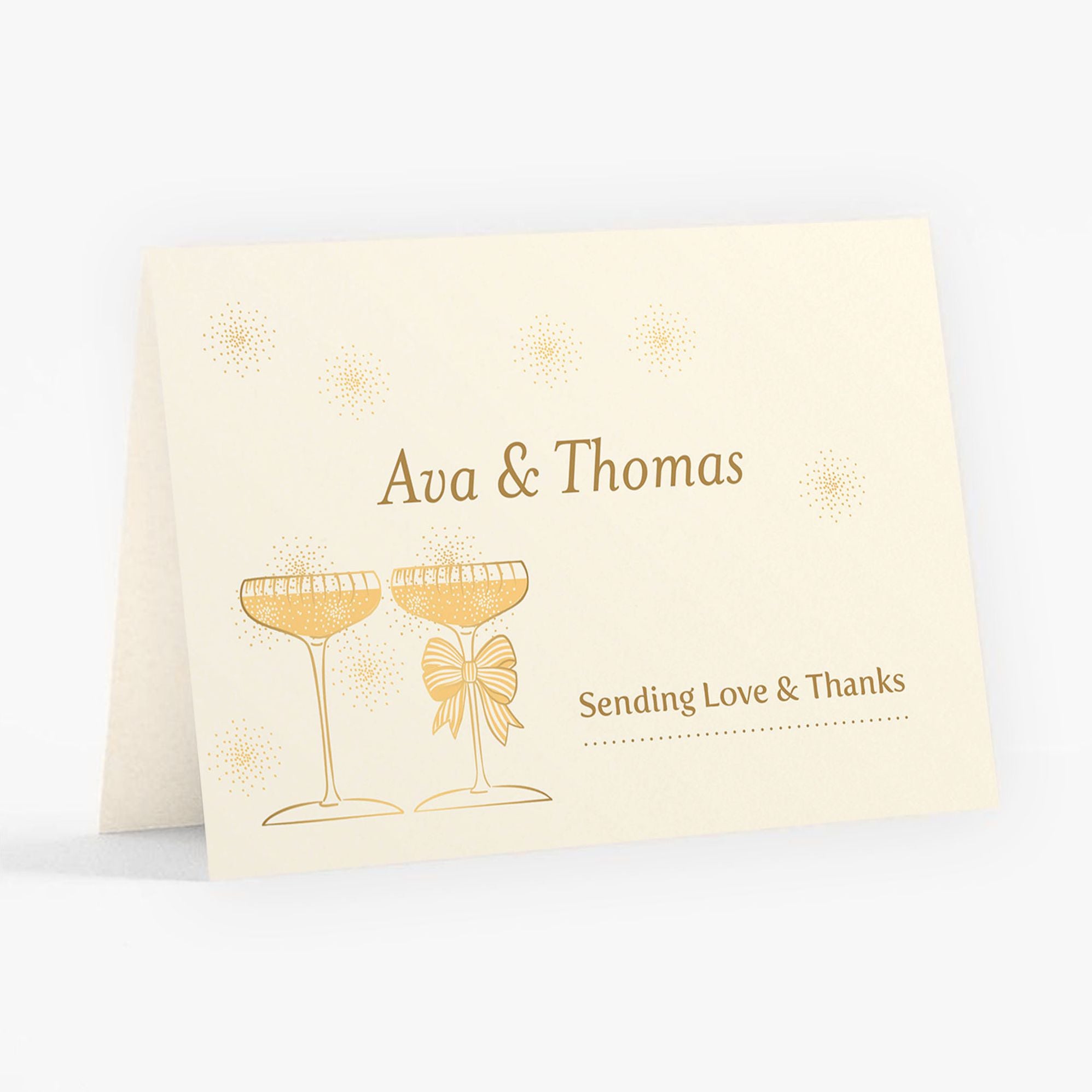 Champagne Glasses Foil Thank You Card - Image 6