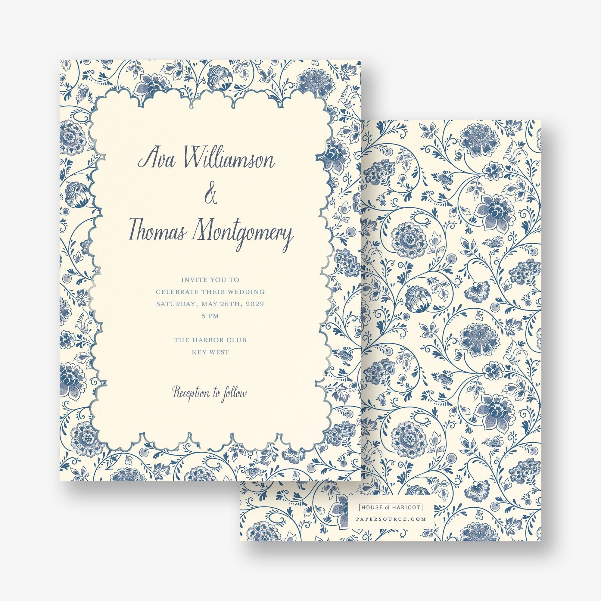 Delft Blue Wedding Invitation - Image 3