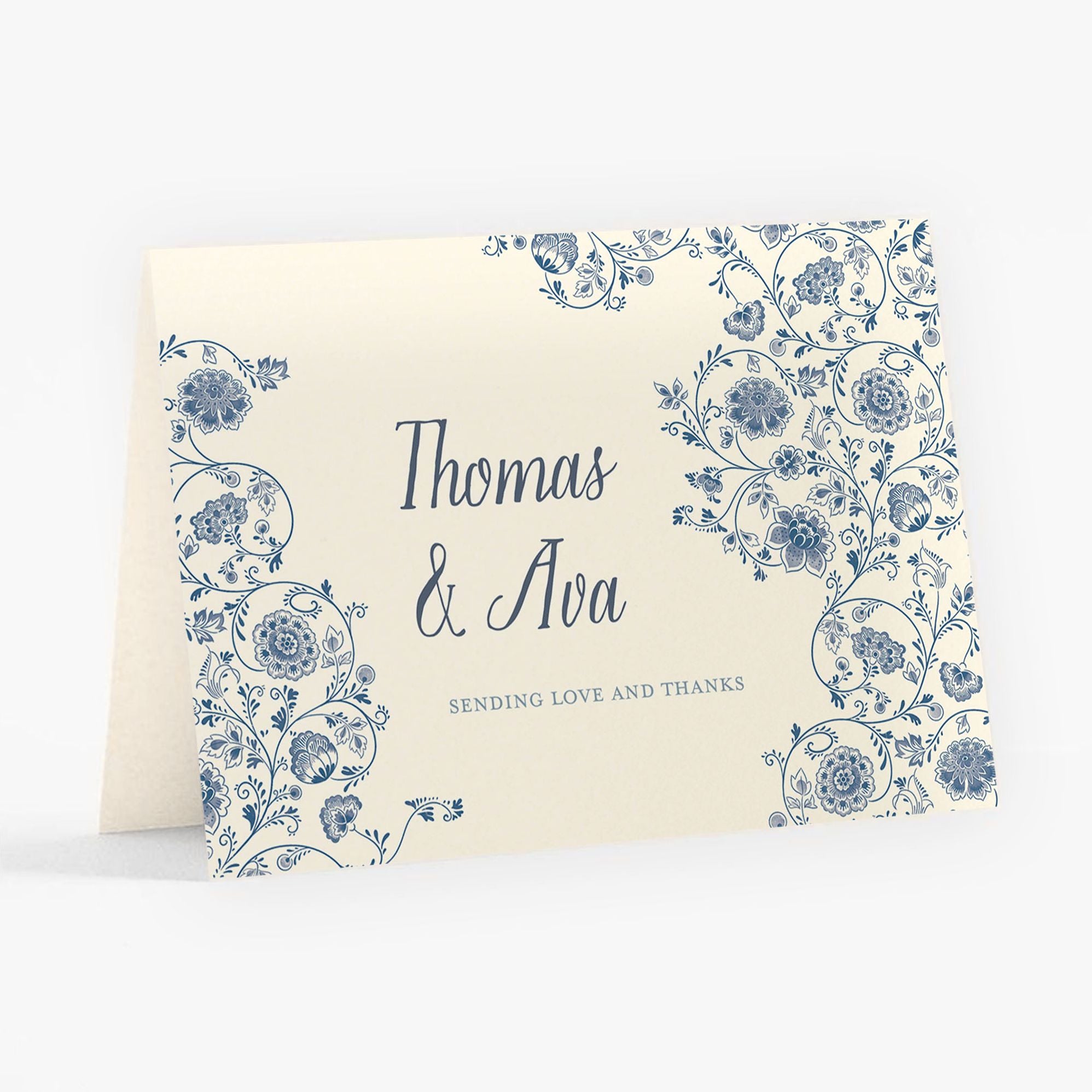 Delft Blue Thank You Card - Image 2