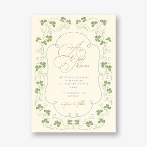 Lucky Clovers Wedding Invitation