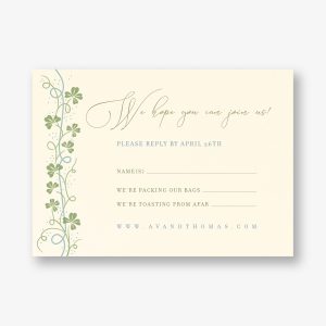 Lucky Clovers Response Card