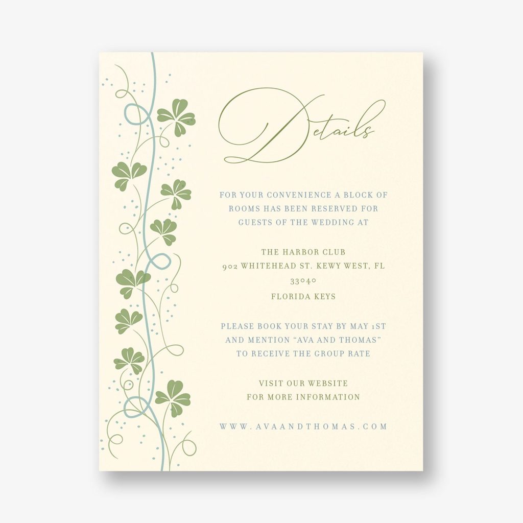 Lucky Clovers Information Card