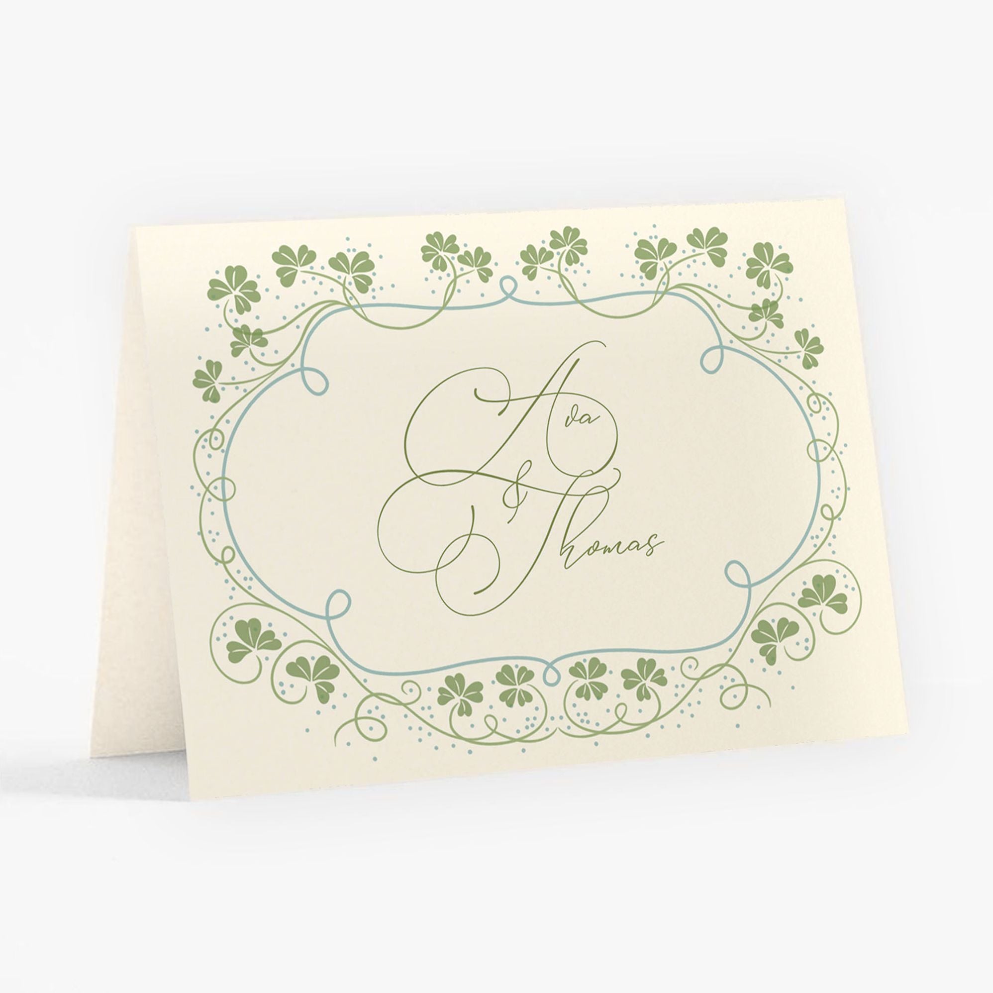 Lucky Clovers Thank You Card - Image 2