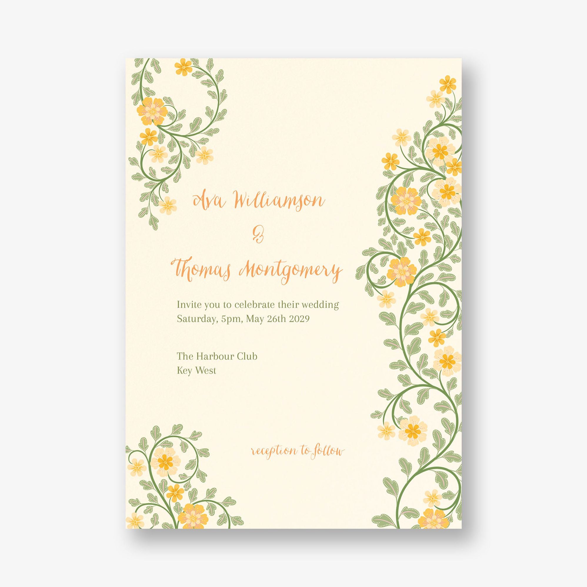Flower Garden Wedding Invitation - Image 2