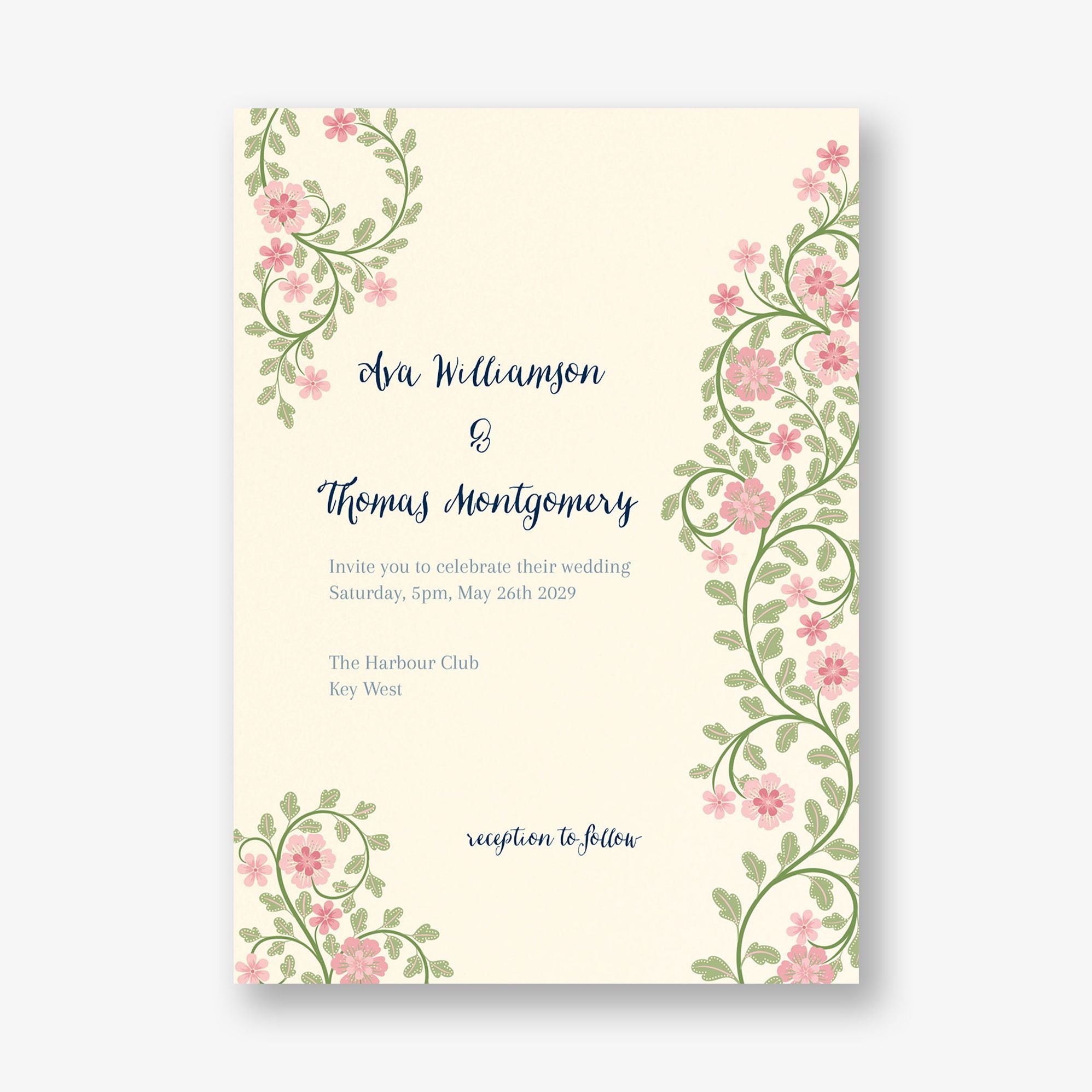 Flower Garden Wedding Invitation - Image 3
