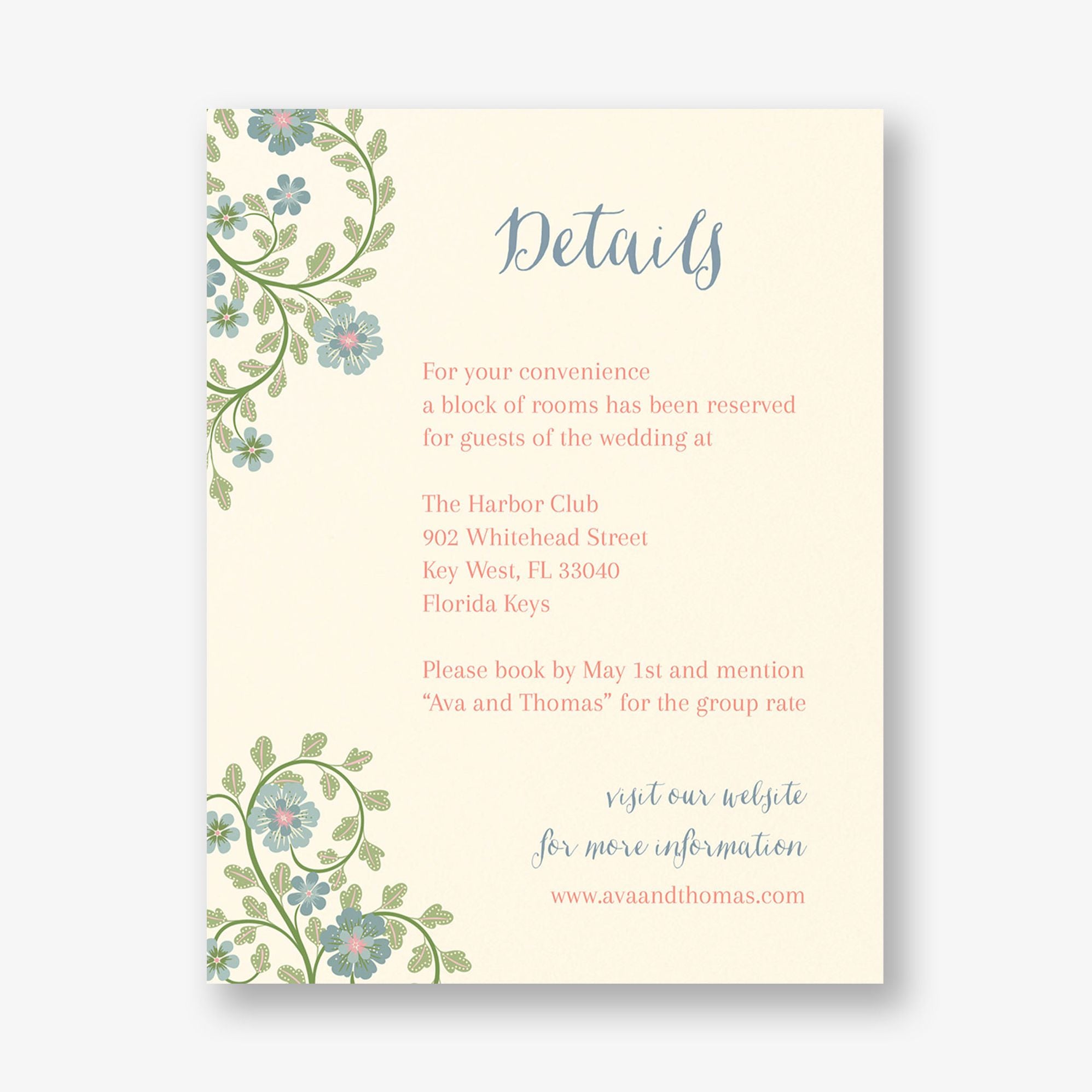 Flower Garden Information Card
