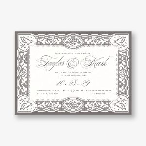 Vintage Lace Wedding Invitation