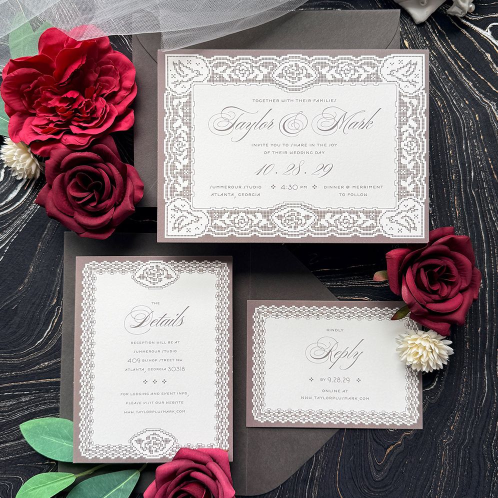 Vintage Lace Response Card - Image 3