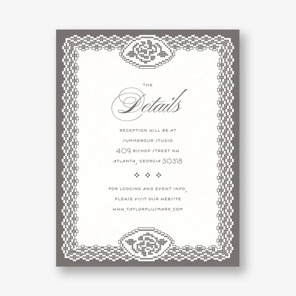 Vintage Lace Information Card