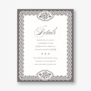 Vintage Lace Information Card