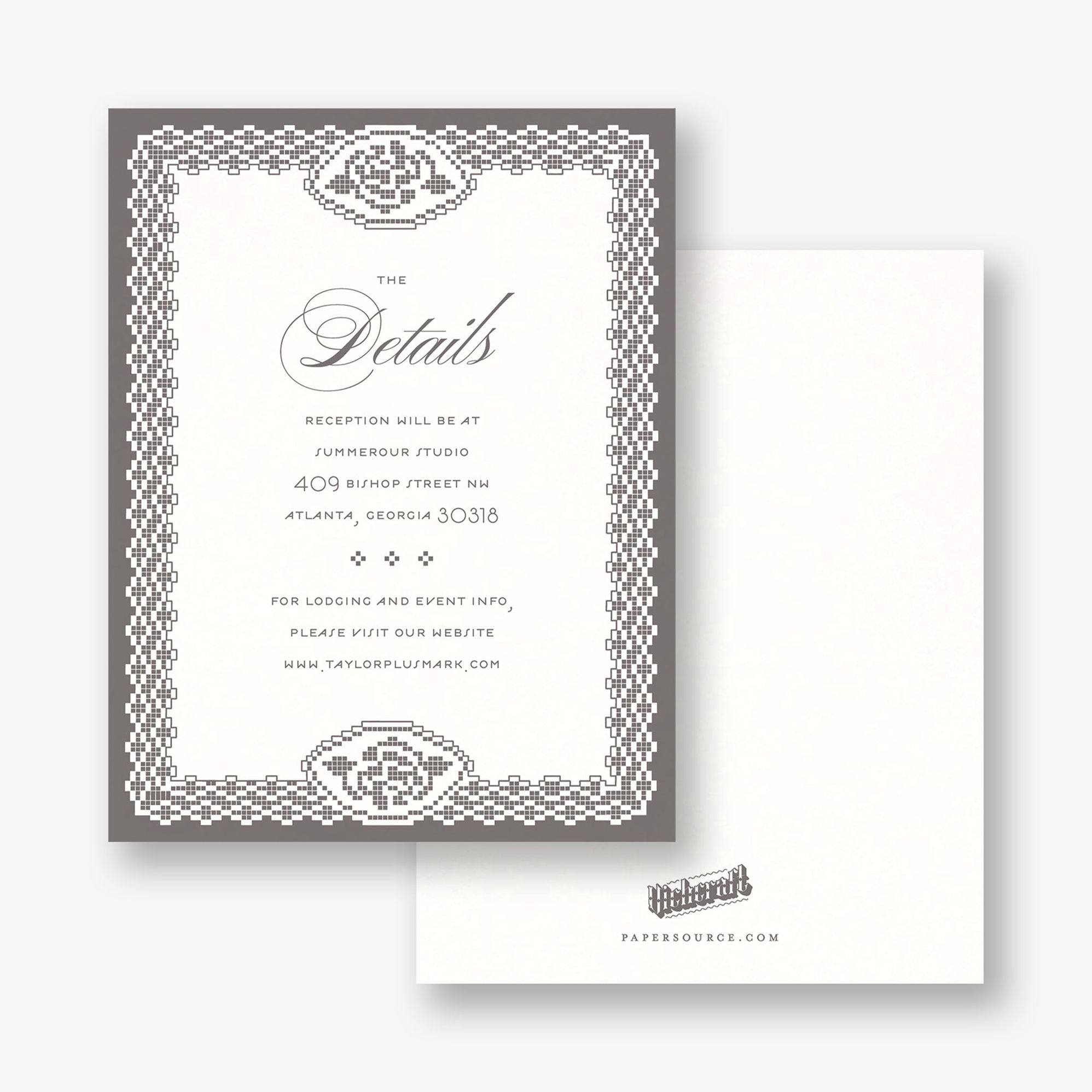 Vintage Lace Information Card - Image 2