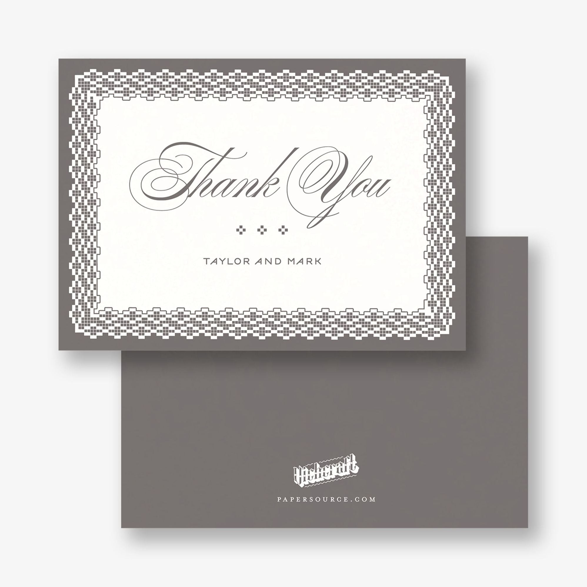 Vintage Lace Thank You Card - Image 3