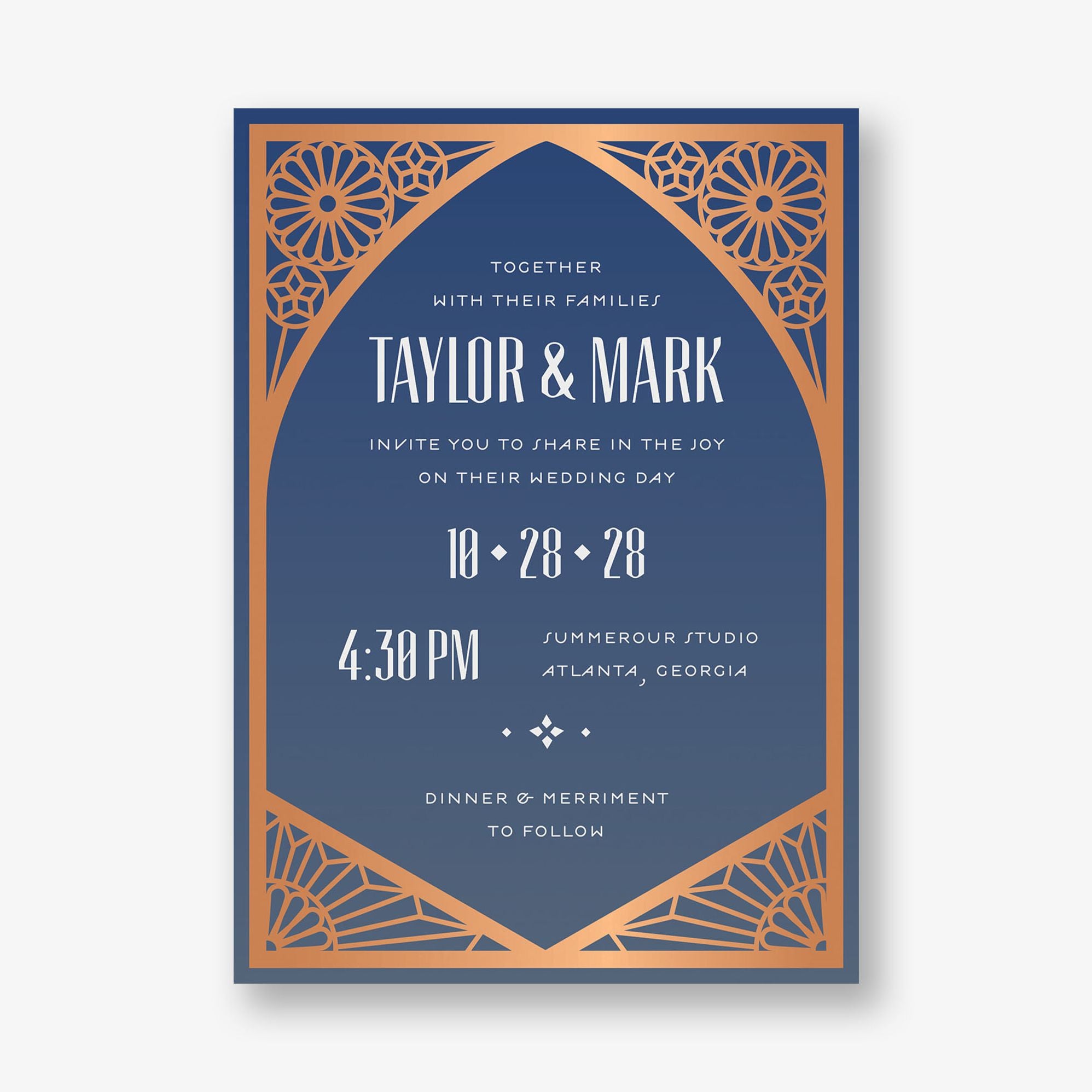 Stained Glass Foil Wedding Invitation - Image 2