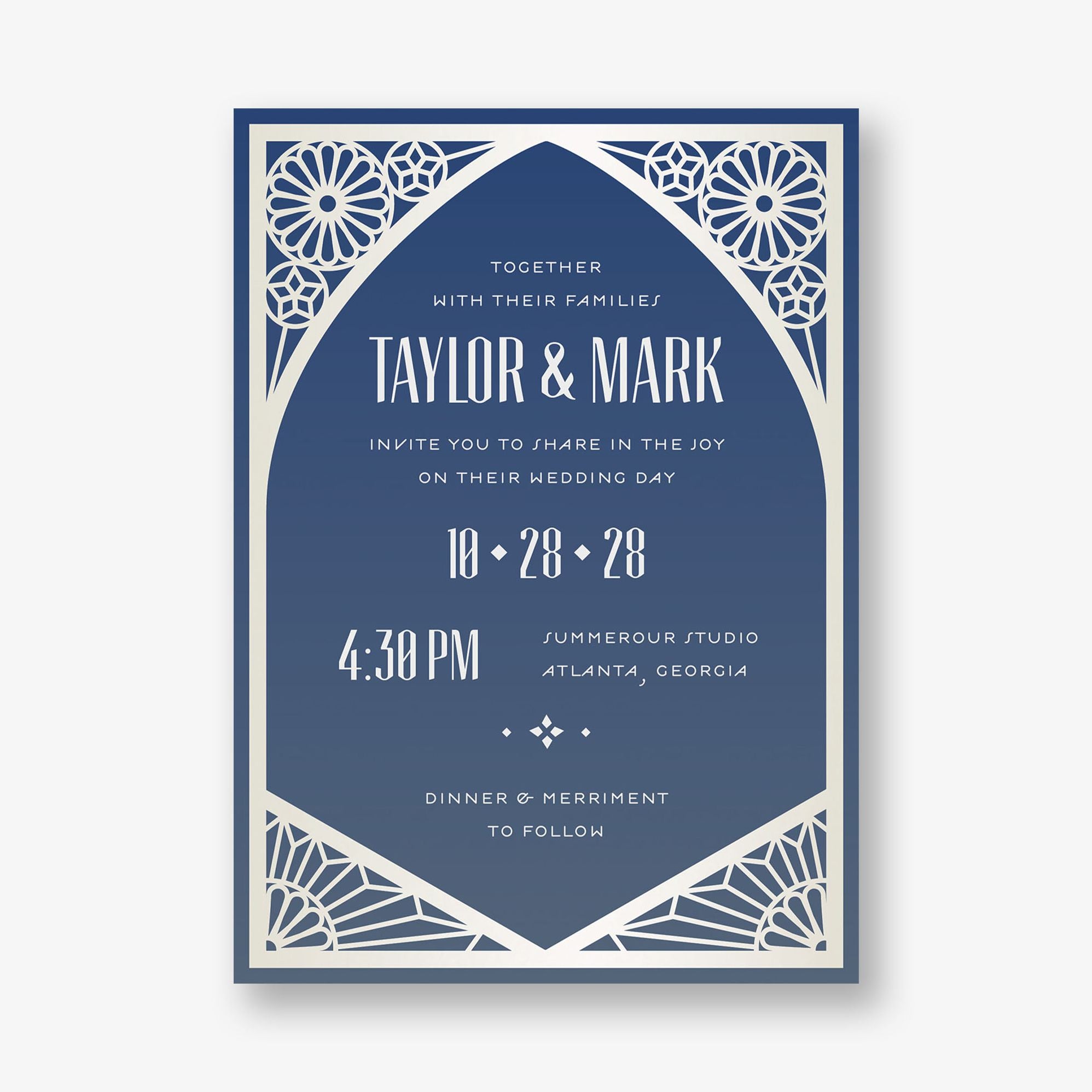 Stained Glass Foil Wedding Invitation - Image 3