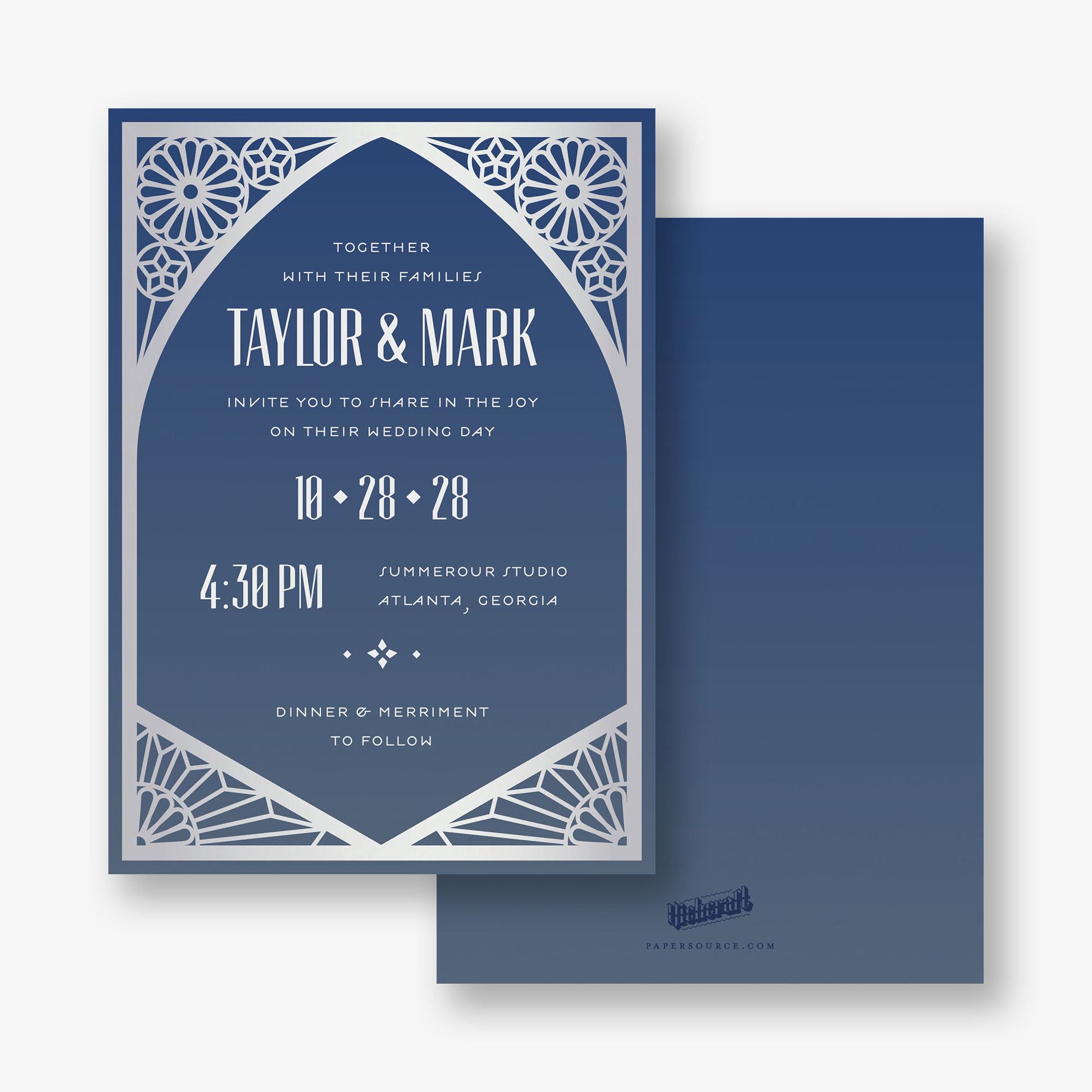 Stained Glass Foil Wedding Invitation - Image 4
