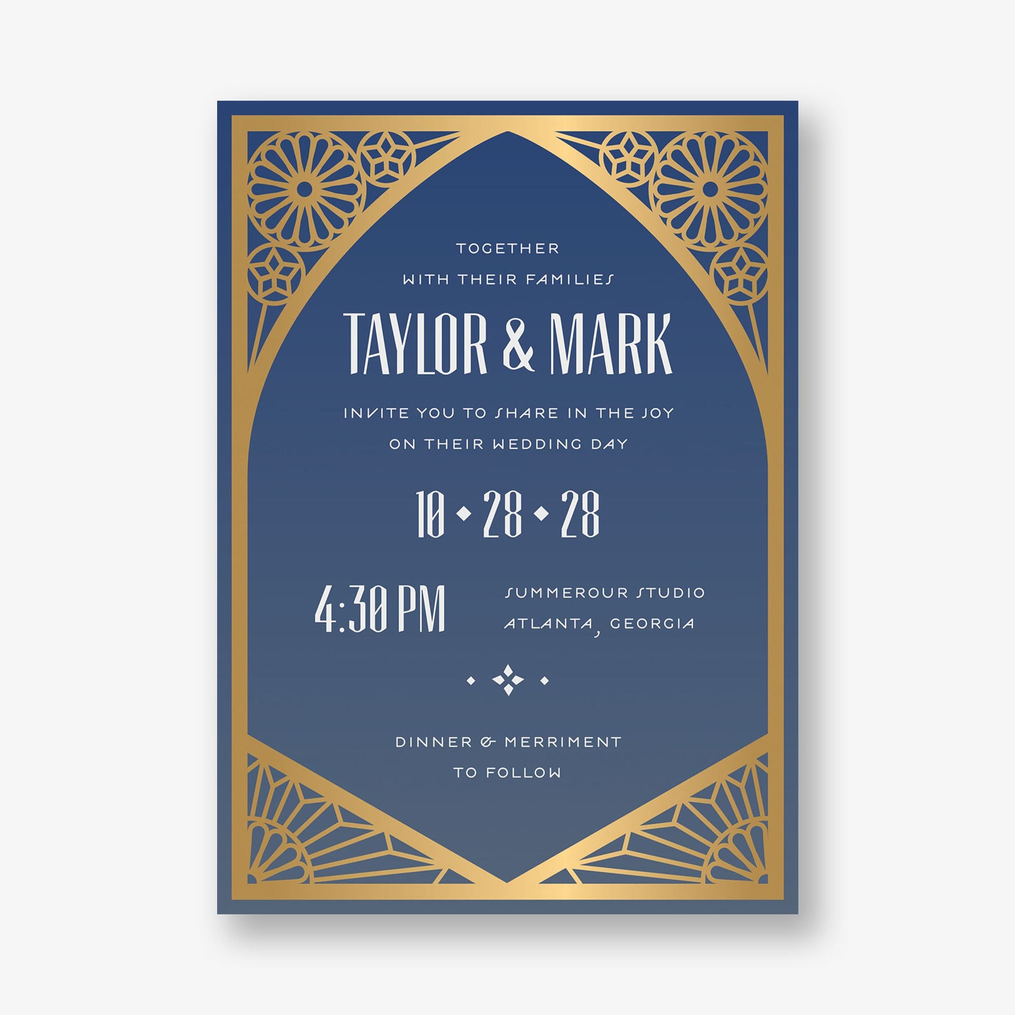Stained Glass Foil Wedding Invitation - Image 5