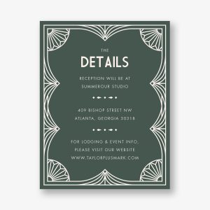 Deco Frame Information Card