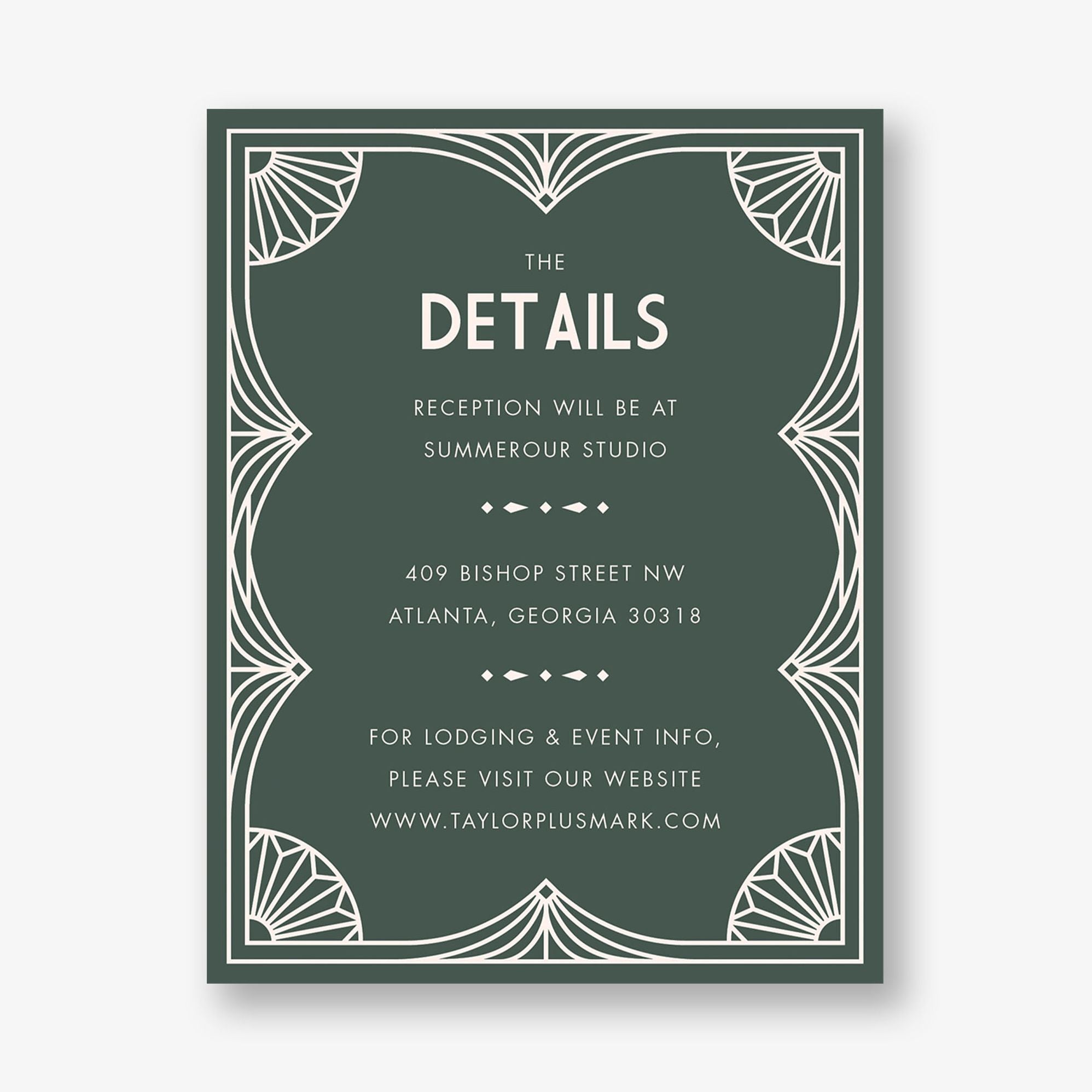 Deco Frame Information Card