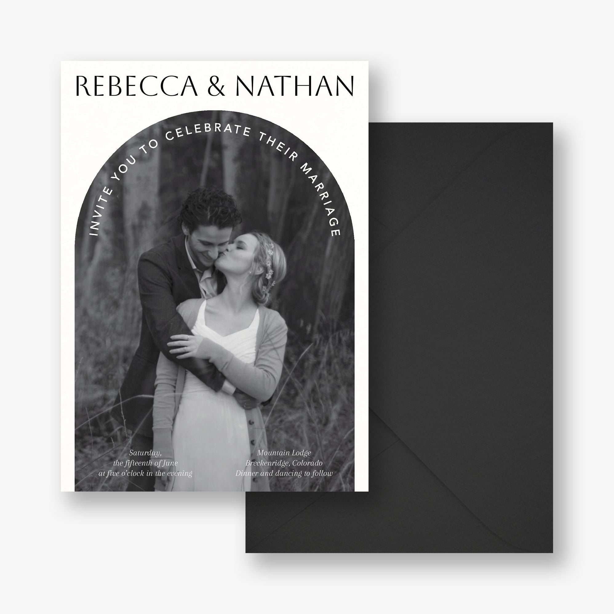 Photo Arch Wedding Invitation - Image 2