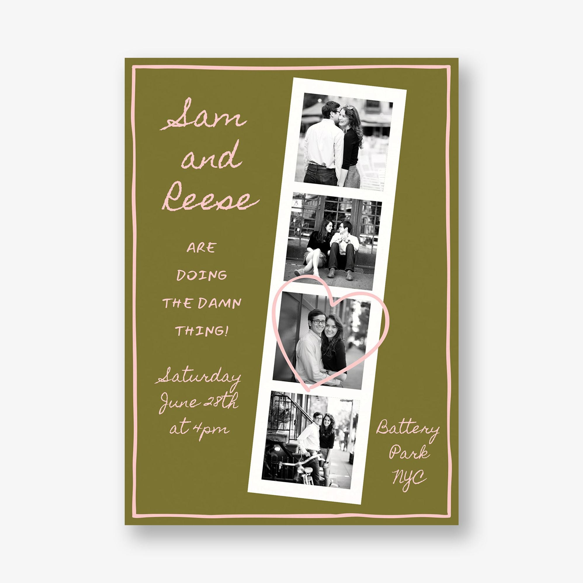 The Candid Look Photo Wedding Invitation - Image 2