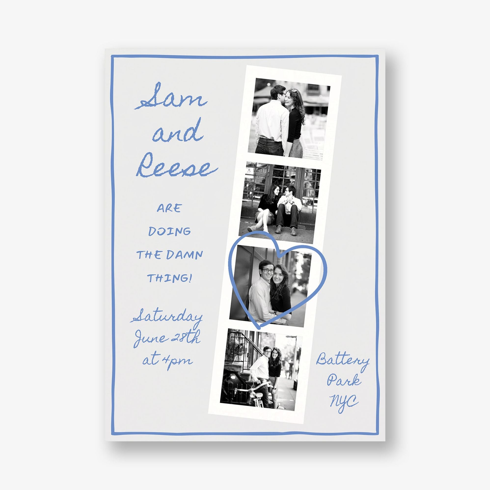 The Candid Look Photo Wedding Invitation - Image 3