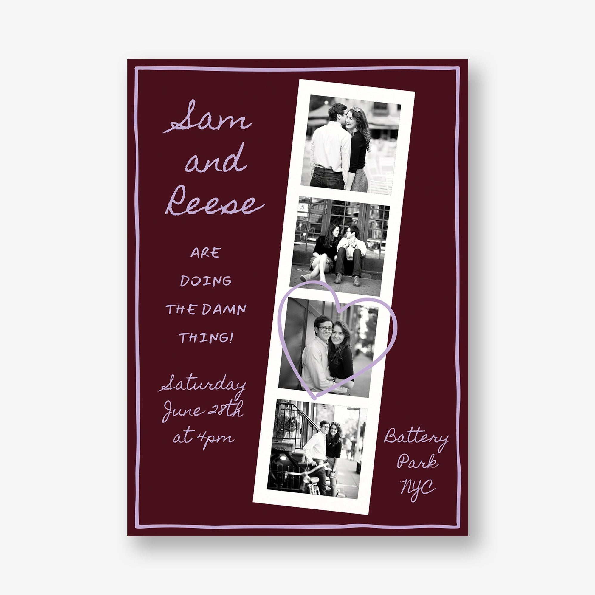 The Candid Look Photo Wedding Invitation - Image 4
