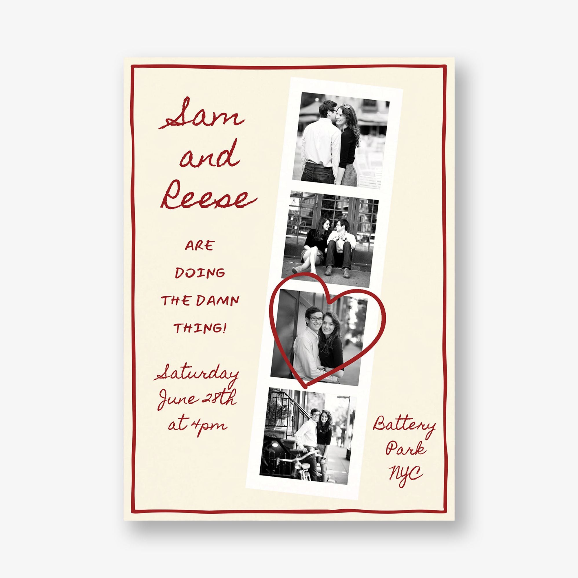 The Candid Look Photo Wedding Invitation - Image 5
