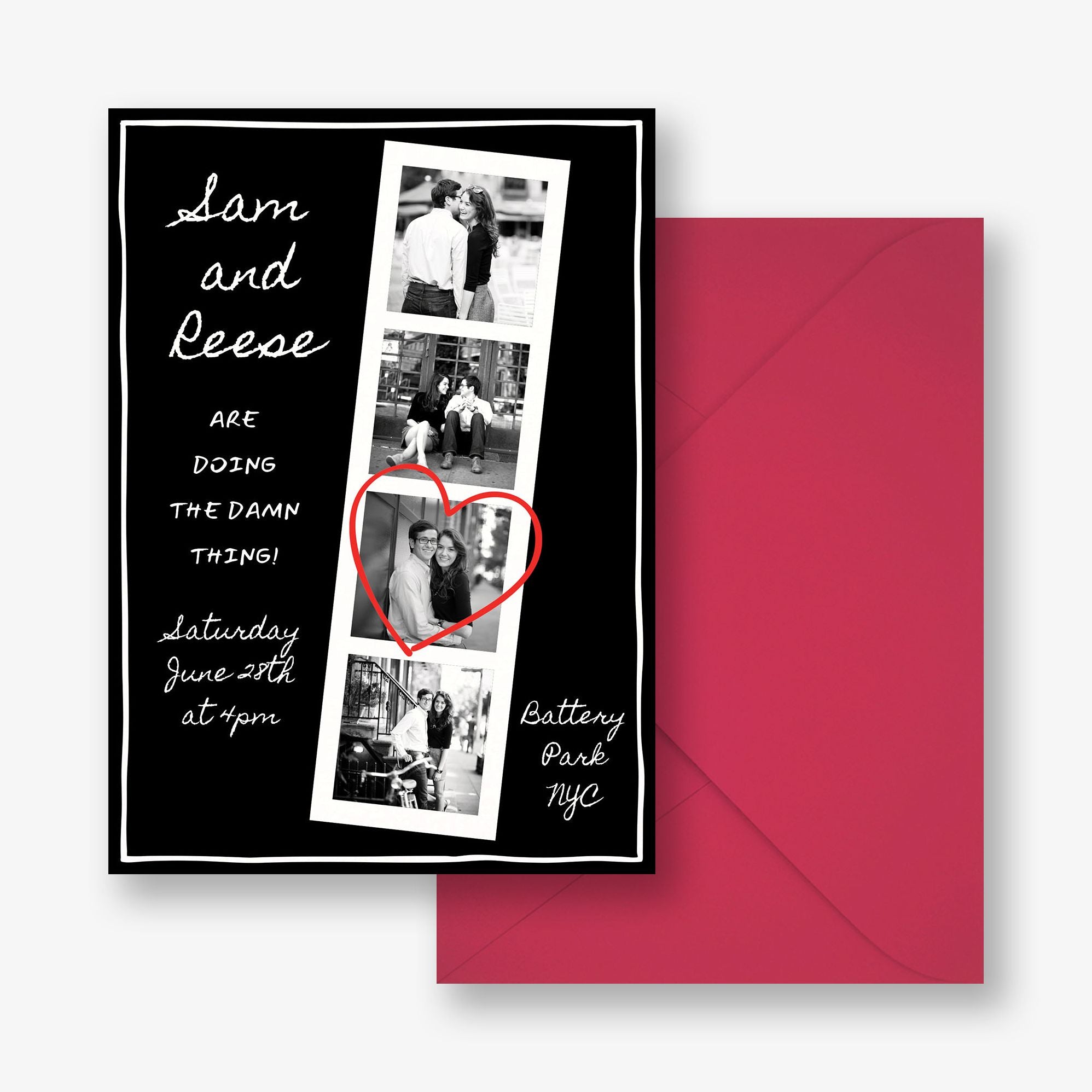 The Candid Look Photo Wedding Invitation - Image 6