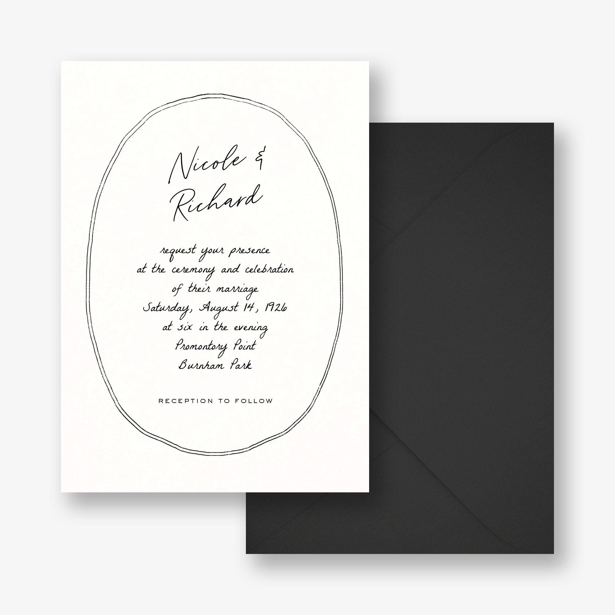 Twin Lines Wedding Invitation - Image 3