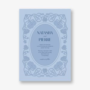 Embossed Vines Wedding Invitation