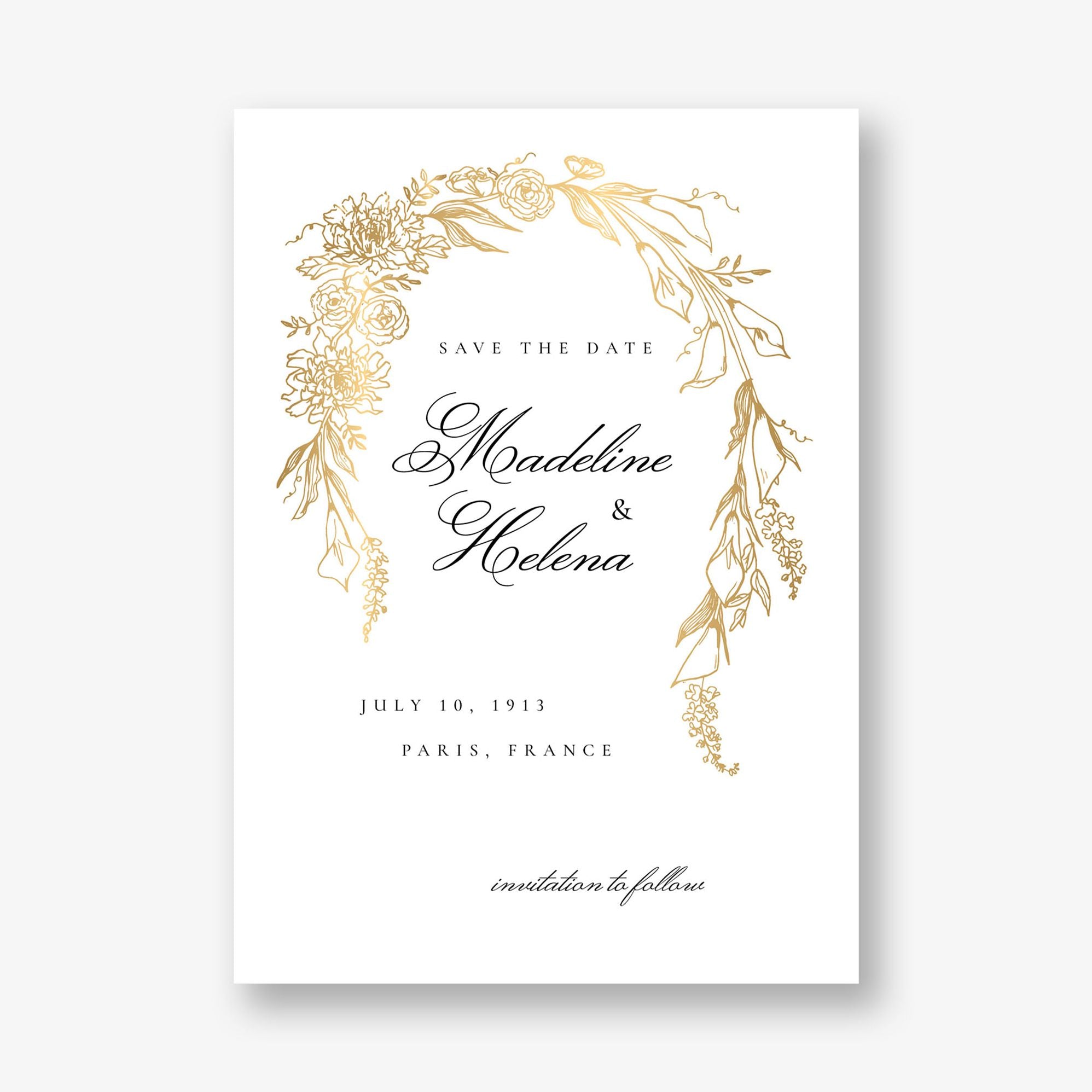 Blooming Arch Foil Save the Date - Image 3