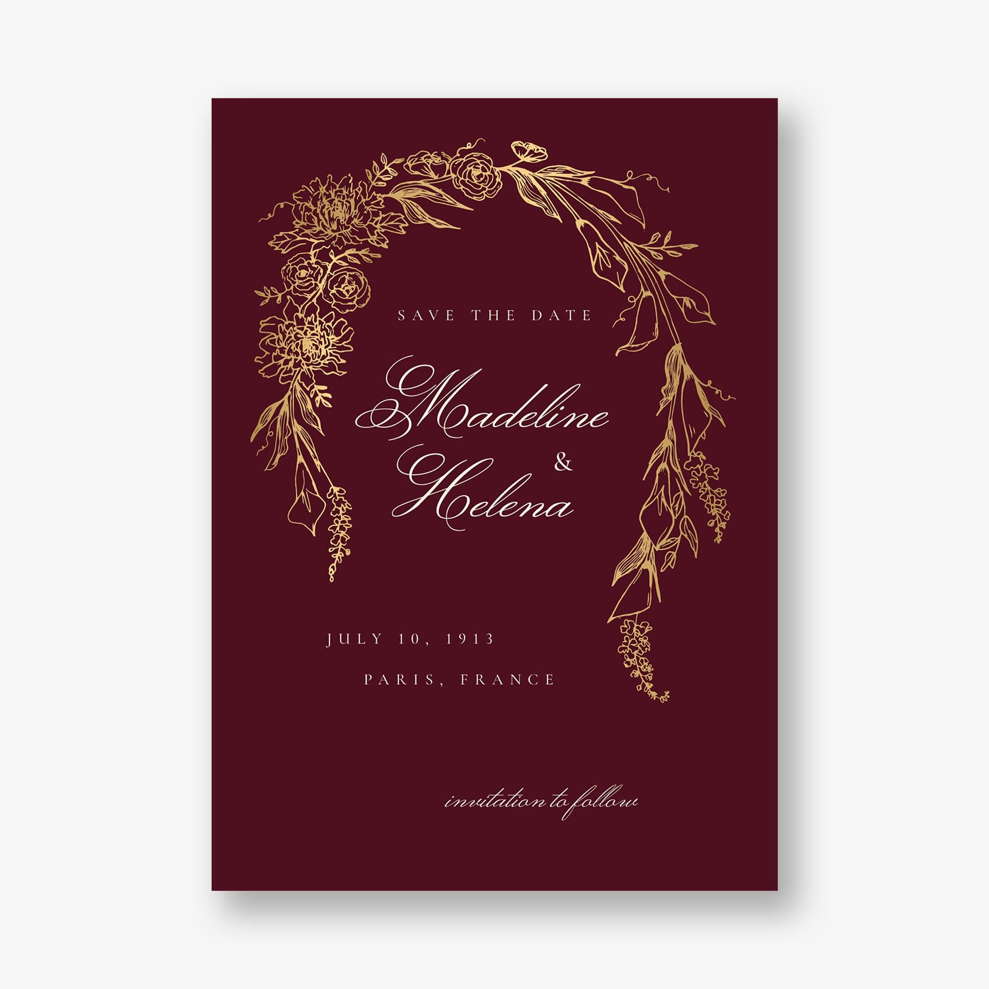 Blooming Arch Foil Save the Date - Image 4
