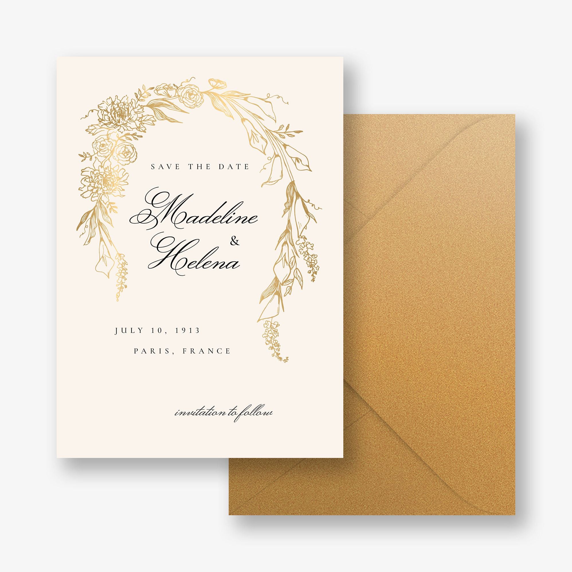 Blooming Arch Foil Save the Date - Image 5
