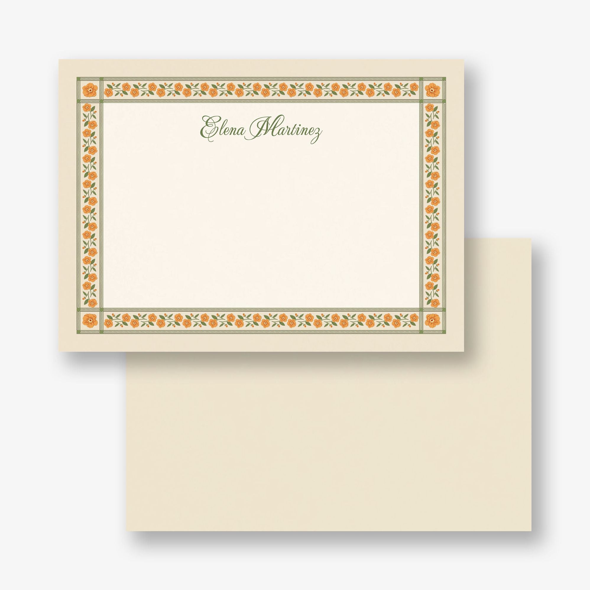 Vintage Poppy Border Stationery - Image 2