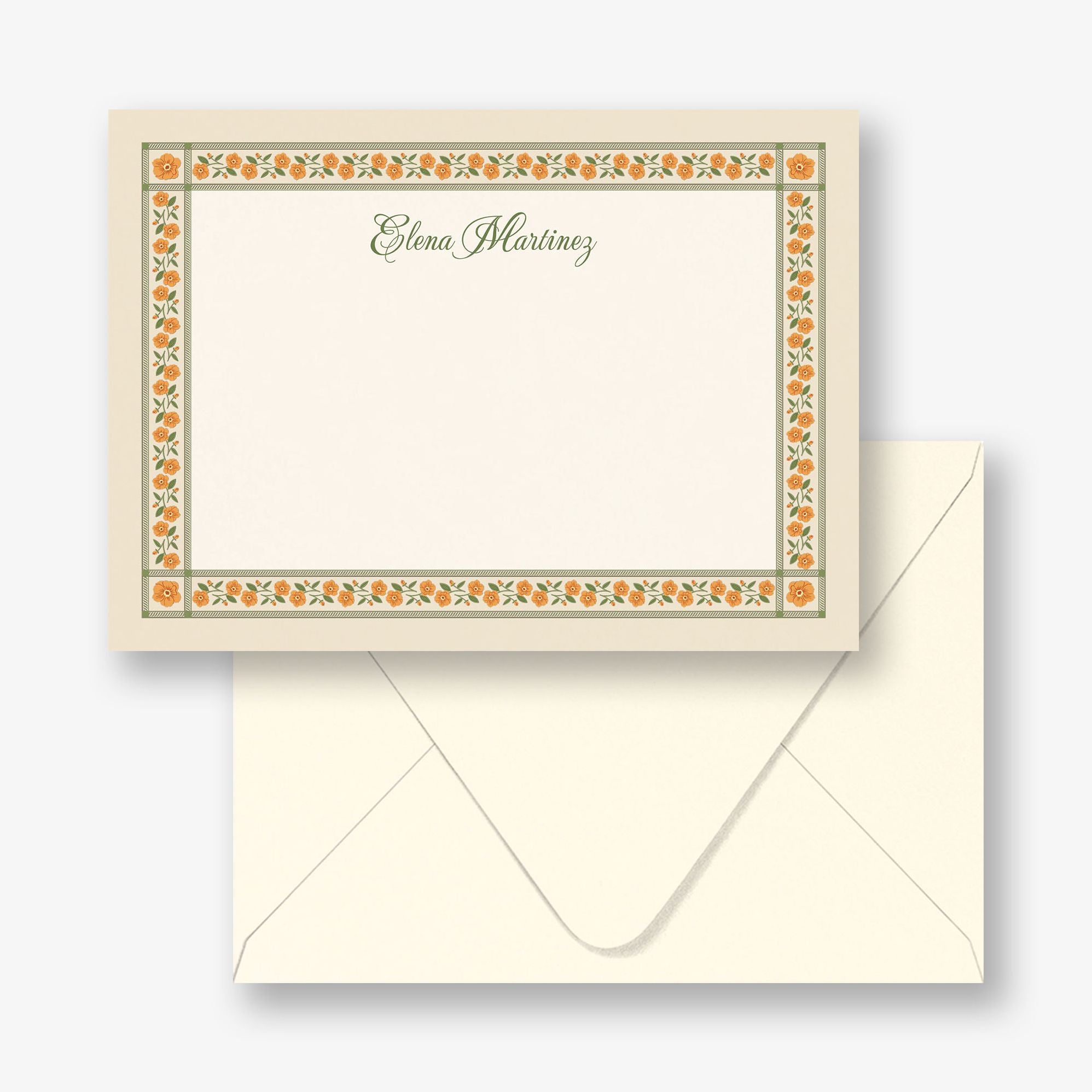 Vintage Poppy Border Stationery - Image 3