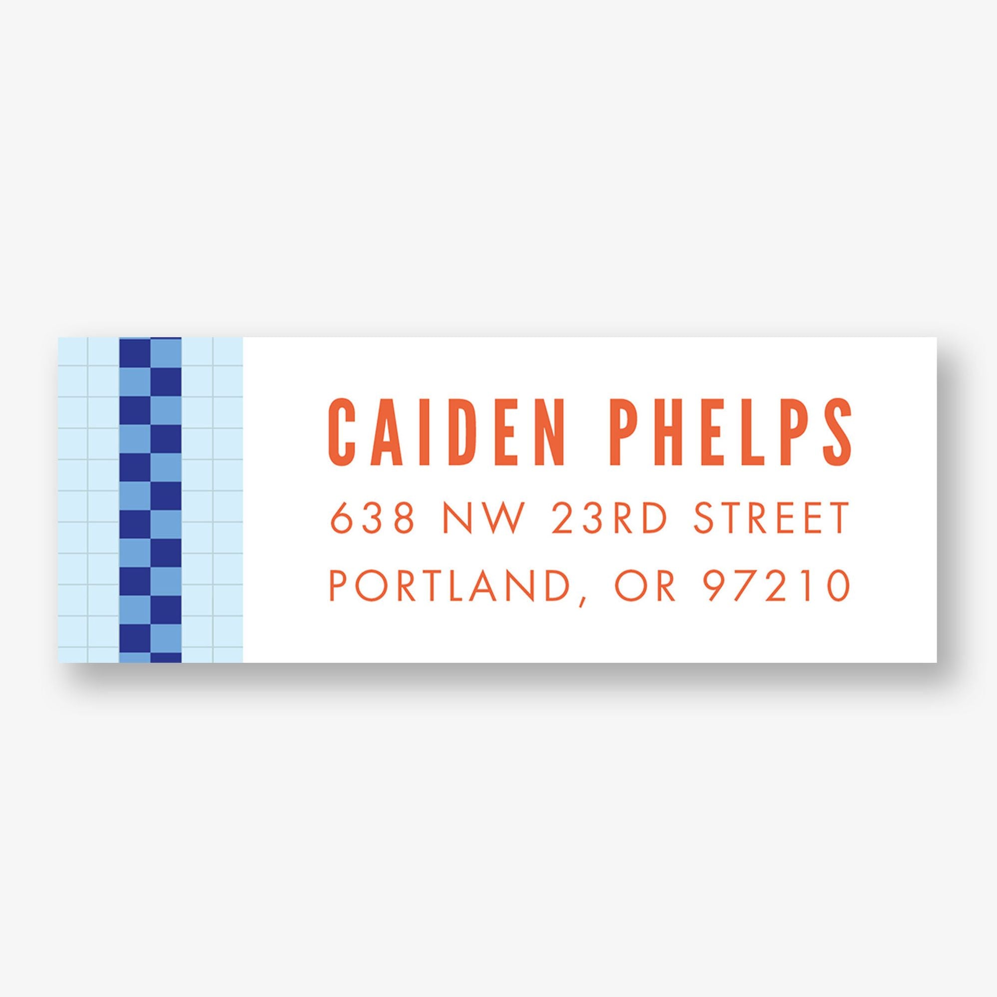 Pool Stripes Return Address Label - Image 2