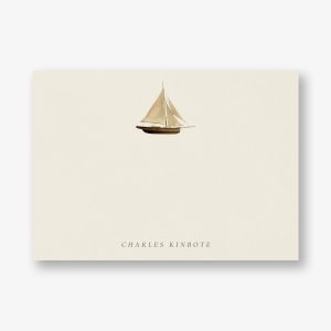 Wooden Sailboat Stationery