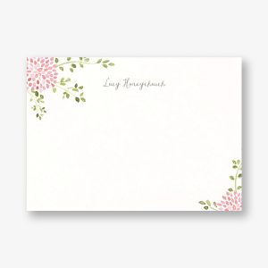 Dahlias Horizontal Stationery