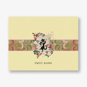 Velvet Menagerie Folded Stationery