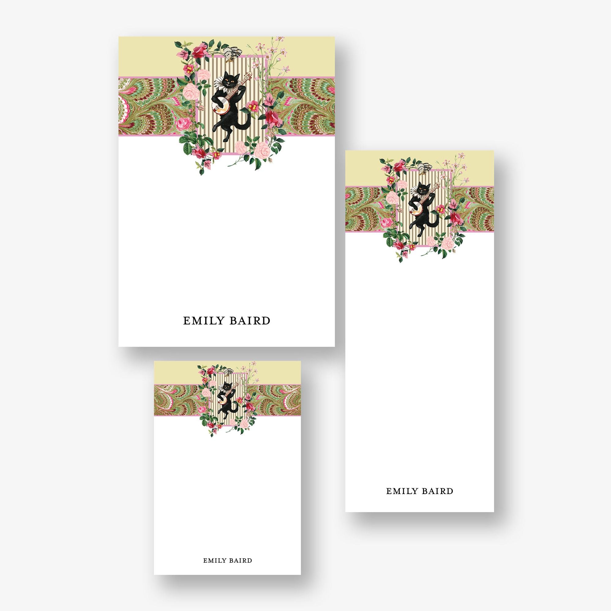 Velvet Menagerie Personalized Mixed Notepad Set