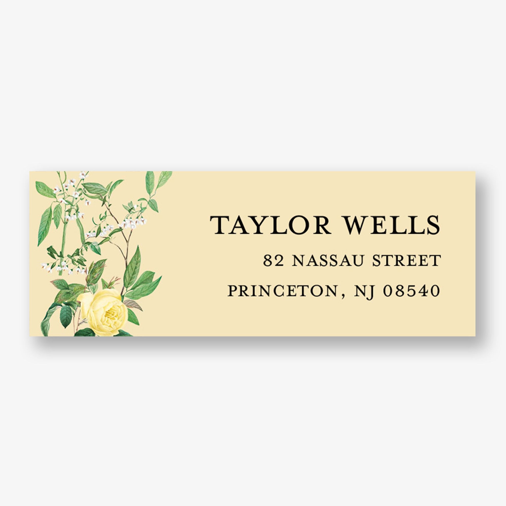 Buttercup Parlor Return Address Label