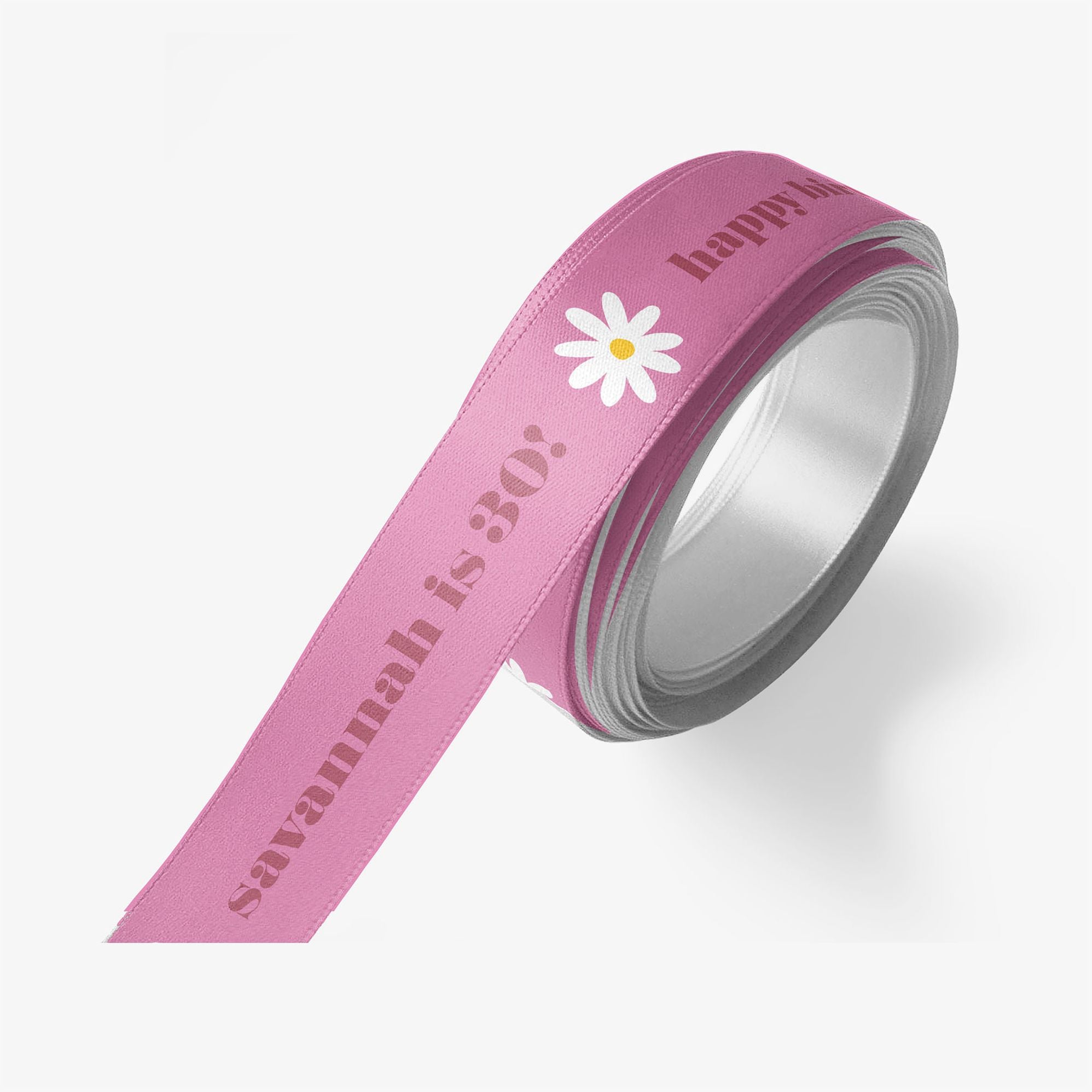 Retro Daisy Custom Ribbon 10 Yard Spool