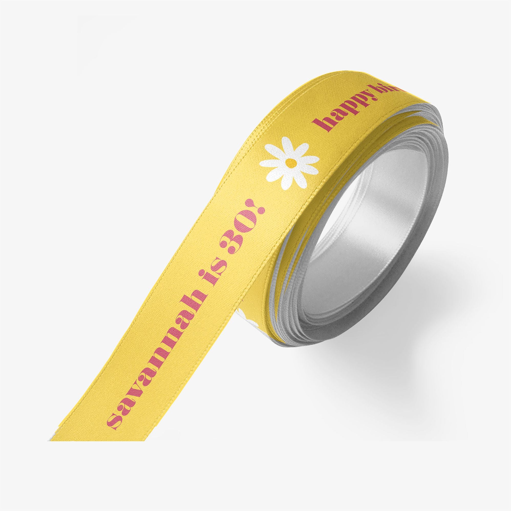 Retro Daisy Custom Ribbon 10 Yard Spool - Image 3