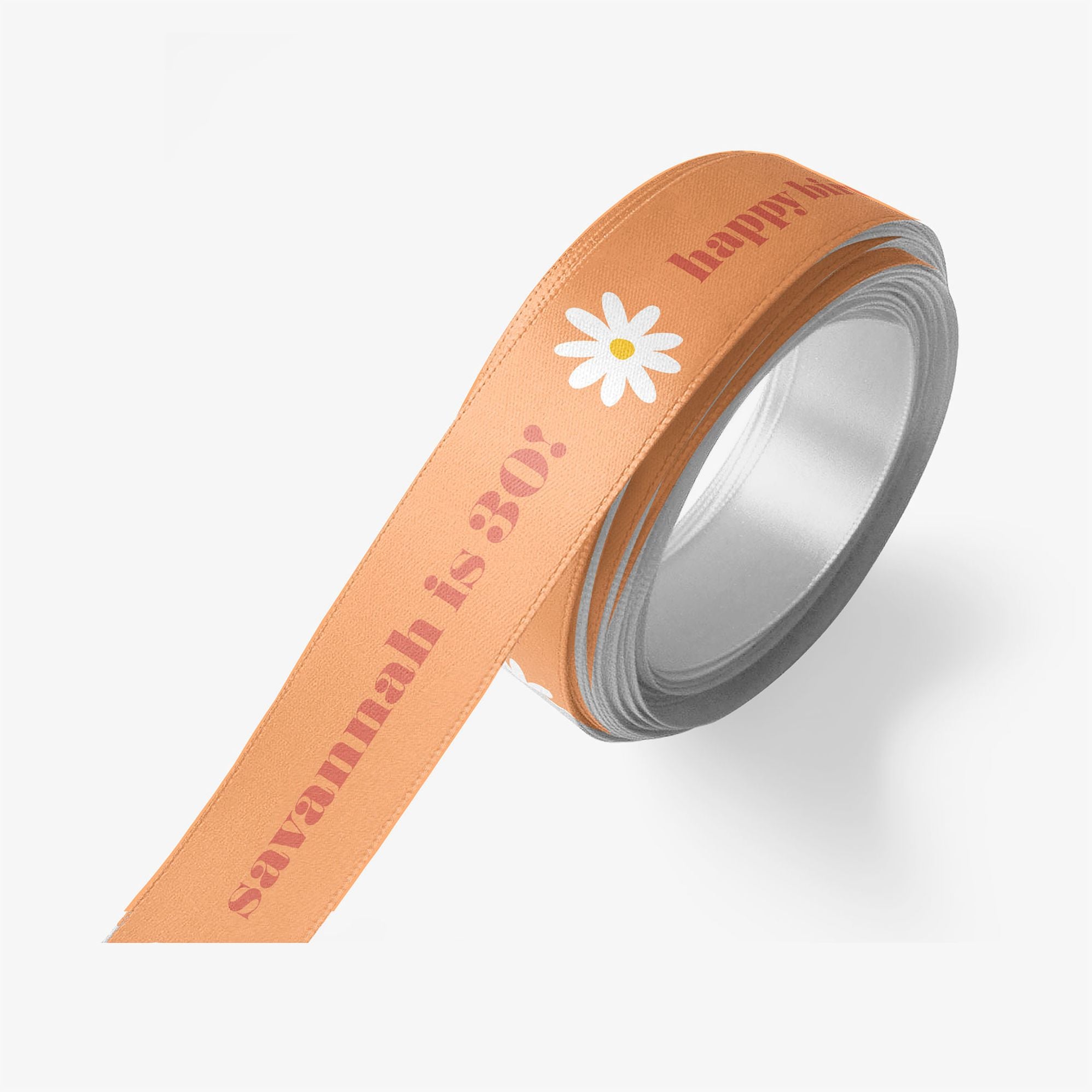 Retro Daisy Custom Ribbon 10 Yard Spool - Image 4