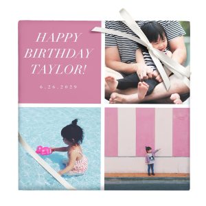 Colorblock Photo Custom Wrapping Paper
