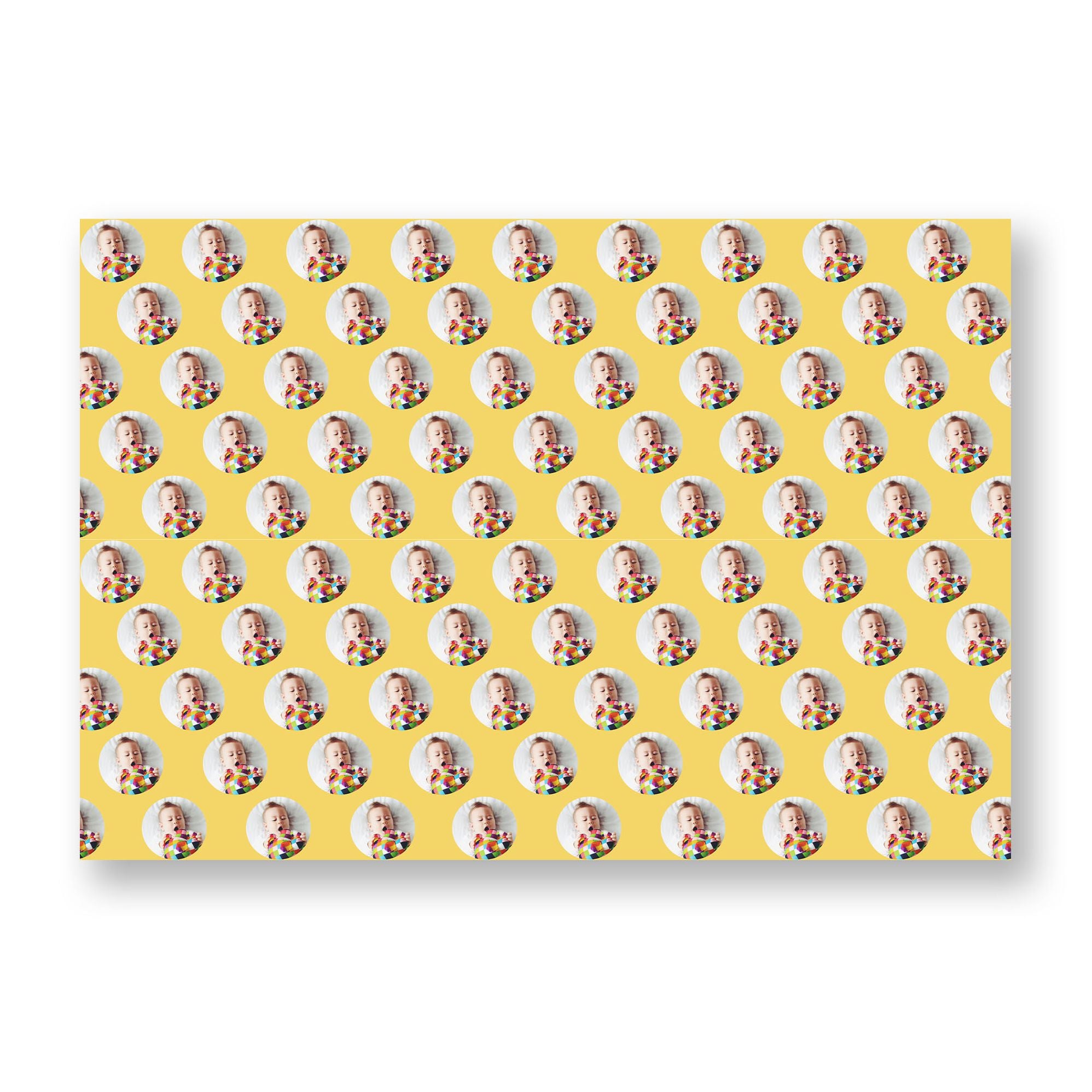 Circle Photo Frame Custom Wrapping Paper - Image 2