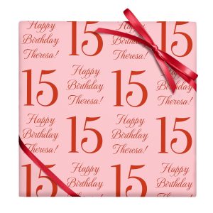 Birthday Numbers Custom Wrapping Paper